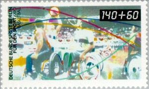 Stamp, Wheelchair Basketball, Berlin,  , Sport, Basketball, Disabled, Wheelchair Driving