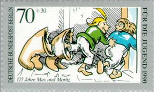 Stamp, And the master baker cried, 'Oh, gee! There they run!', Berlin,  , Drawings, Children