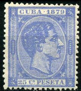 Stamp, King Alfonso XII, Cuba,  