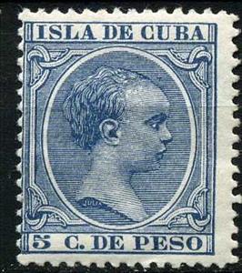 Stamp, King Alfonso XIII., Cuba,  