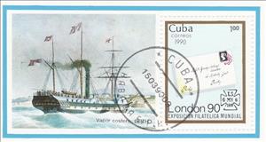 Souvenir Sheet, Letter with mark, Cuba,  