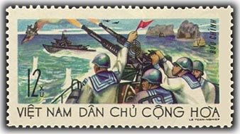 Stamp, Naval unit in battle, Vietnam,  