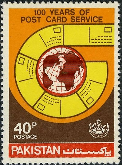 Post Card Encircling Globe