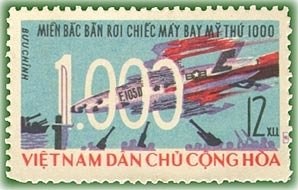 US aircraft F - 105D in flames