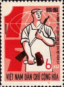 Stamp, Worker, Vietnam,  