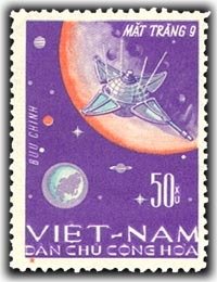 "Luna 9" landing on the moon
