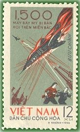 US aircraft F.4 in flames