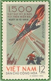 US aircraft F.4 in flames