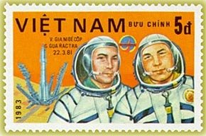 Stamp, Dzhanibekov, Gurragcha, Vietnam,  , Space Traveling, Spacecrafts, Astronauts, Rockets