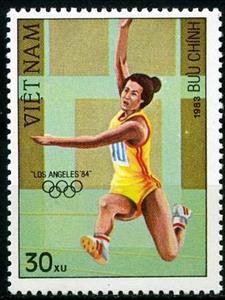 Stamp, Long jump, Vietnam,  , Olympic Games