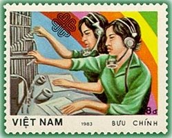 Stamp, Switchboard operators, Vietnam,  , Communication, Telecommunication, Telephony, International Years