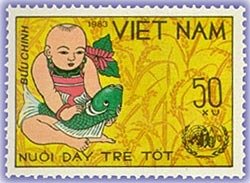 Infant with fish