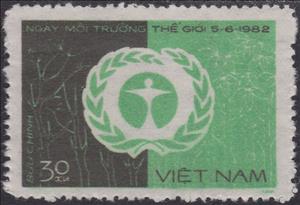 Stamp, The emblem of the UNEP, Vietnam,  , Environment Protection