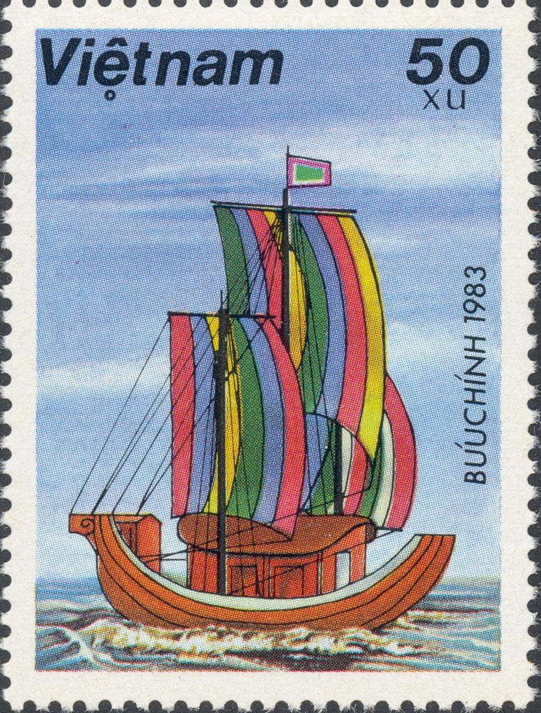 Junk with striped sails