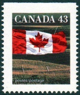 Canadian Flag over Field