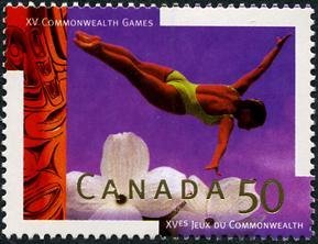 Stamp, Diving, Canada,  