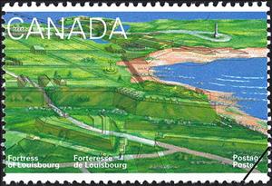 Stamp, The Fortress of Louisbourg, Canada,  