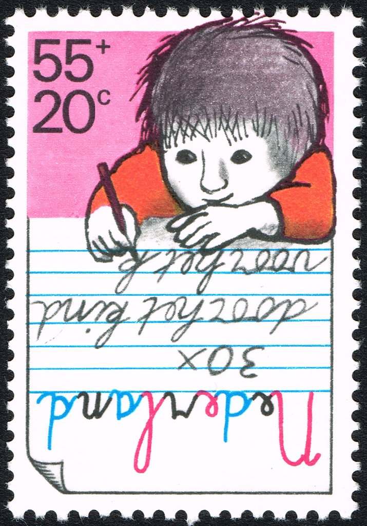 Boy writing