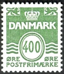 Stamp, Wavy Lines, Denmark,  , Numbers