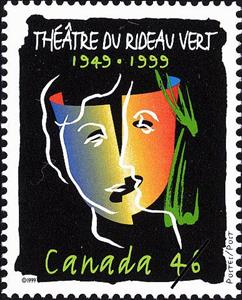 Stamp, Théâtre du Rideau Vert, 1949-1999, Canada,  