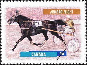 Stamp, Armbro Flight, Canada,  , Sport, Horses, Animals (Fauna), Equestrianism and horse riding