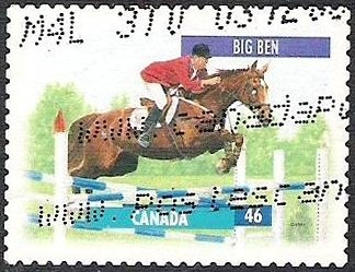 Stamp, Big Ben, Canada,  , Sport, Horses, Animals (Fauna), Equestrianism and horse riding