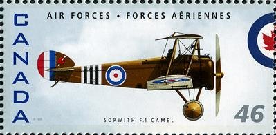 Stamp, Sopwith F1 Camel, Canada,  , Aviation, Air Forces, Aircrafts