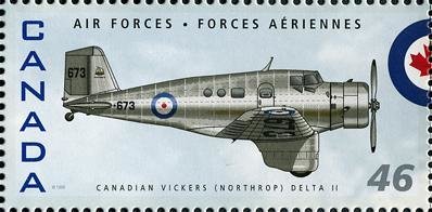 Stamp, Canadian Vickers Delta II, Canada,  , Aviation, Air Forces, Aircrafts