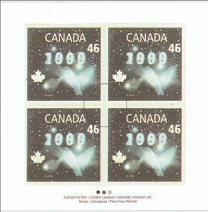 Mini Sheet, 1999-2000 - Mini Sheet Of 4, Canada,  