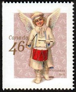 Stamp, Angel with Drum, Canada,  , Music, Christmas