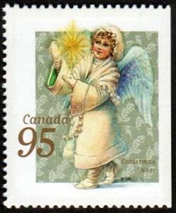 Stamp, Angel with Candle, Canada,  , Christmas, Angels, Lamps and Candles