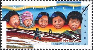 Stamp, Nunavut, April 1st 1999, Canada,  