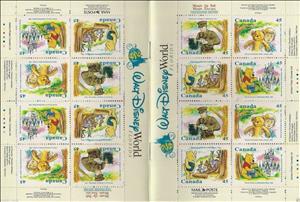 Booklet Pane, Winnie the Pooh - Mini sheet, Canada,  , Bears, Disney, Teddy Bears