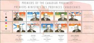 Mini Sheet, Provincial Premiers - Mini  Sheet, Canada,  