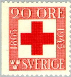 Stamp, Red Cross, Sweden,  , Red Cross and Red Crescent, Healthcare, Anniversaries and Jubilees