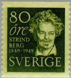Stamp, Strindberg, August, Sweden,  , Famous People, Authors, Commemoration