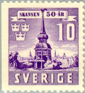 Stamp, Skansen, Sweden,  , Towers