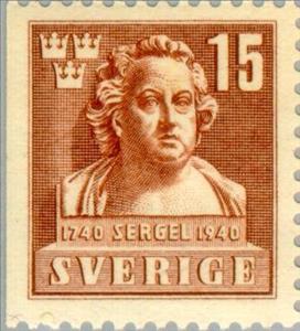 Stamp, Sergel, Johan Tobias, Sweden,  , Famous People, Sculptures, Commemoration
