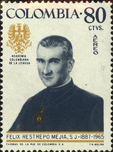 Stamp, Felix Restrepo Mejia RES, Colombia,  