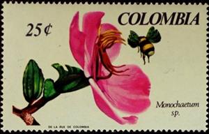 Stamp, Orchids, Colombia,  , Orchids, Plants (Flora)