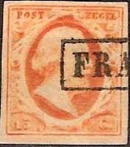 Stamp, King William III, Netherlands,  , Heads of State, Kings