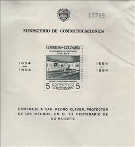 Souvenir Sheet, Convent and cell of St. Peter Claver, Colombia,  