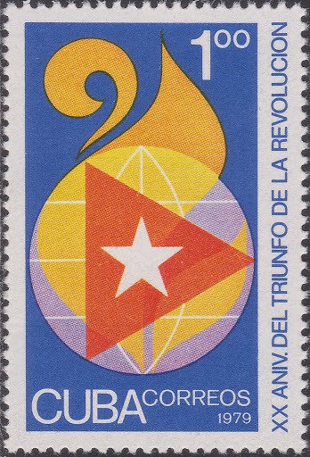 Flag, globe, flame