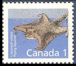 Stamp, Flying Squirrel, Canada,  , Mammals, Squirrels, Animals (Fauna)