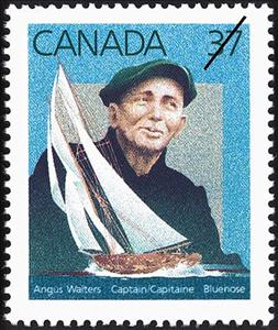 Stamp, Angus Walters, Captain of Bluenose, Canada,  