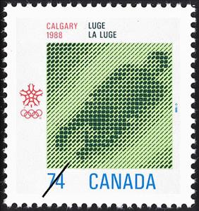 Stamp, Luge, Canada,  , Sport, Olympic Games, Luge