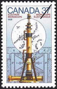 Stamp, Electron Microscope, 1938, Canada,  