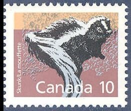 Stamp, Skunk, Canada,  , Mammals, Animals (Fauna)