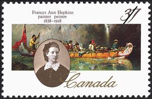 Stamp, Frances Ann Hopkins, Canada,  
