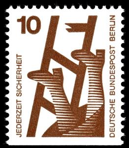 Stamp, Defective ladder, Berlin,  , Occupational Safety and Health